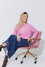 Pink Embroidered T-Shirt