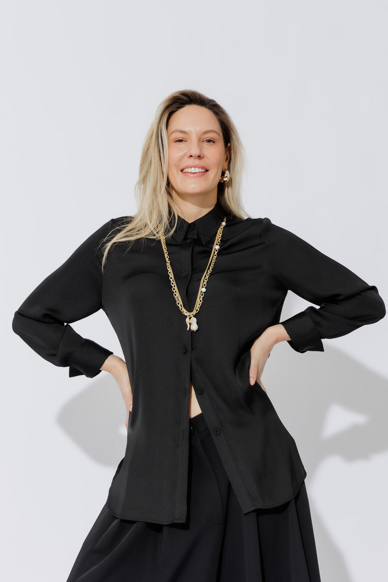 Black Silky Charlie Shirt