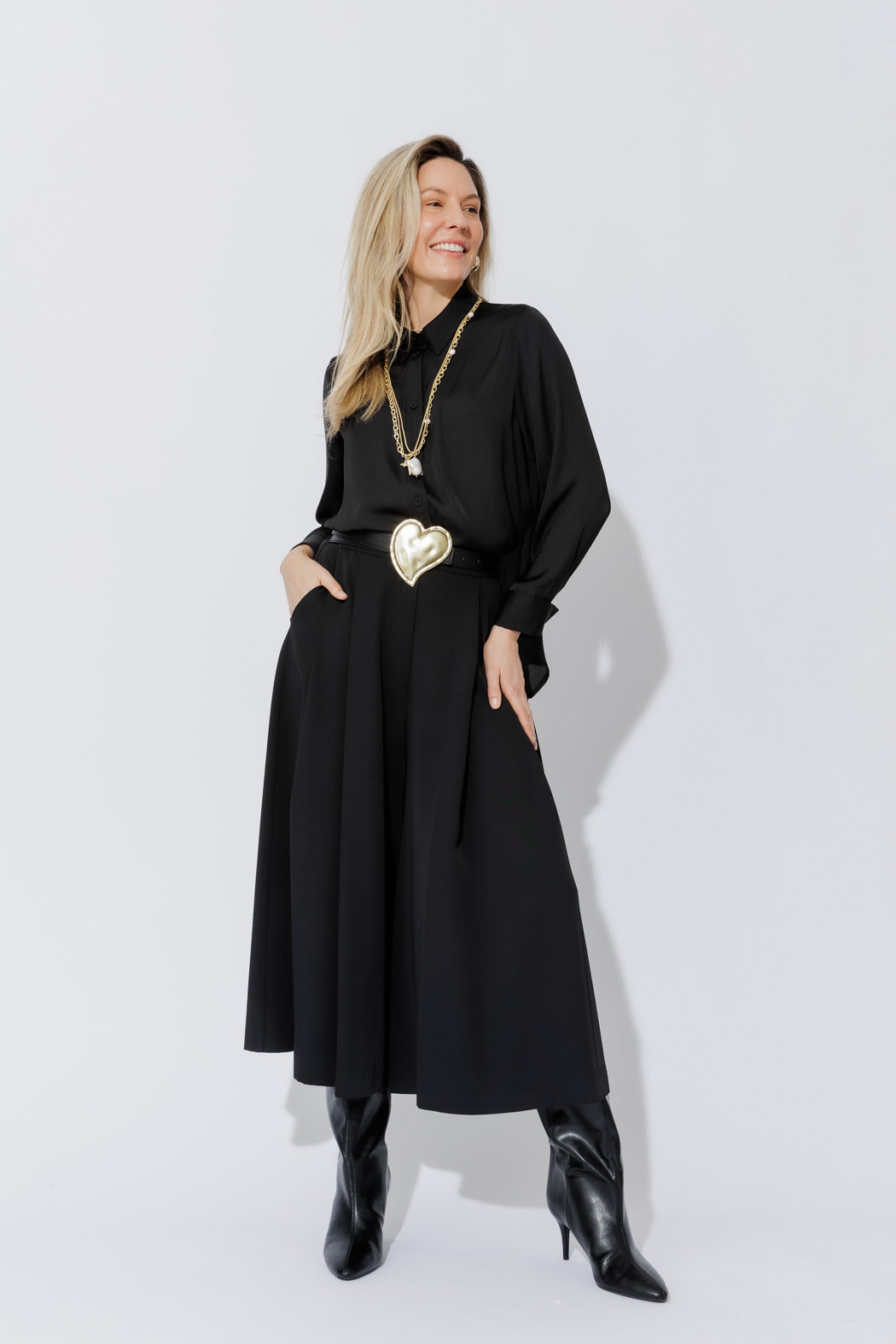 Black Silky Charlie Shirt