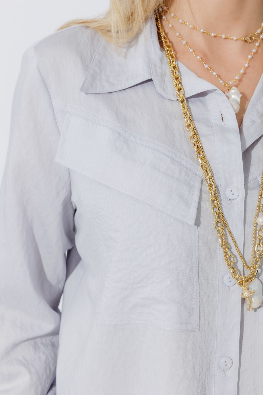 Blue Angle Pocket Shirt