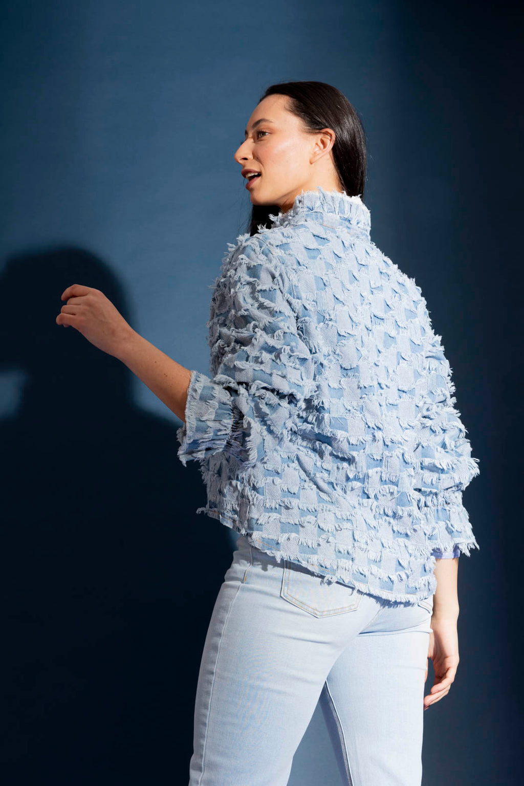 Light Denim Fray Jacket