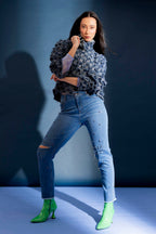 Dark Denim Fray Jacket