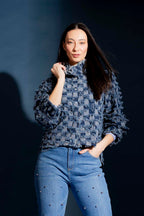 Dark Denim Fray Jacket