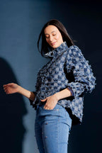 Dark Denim Fray Jacket