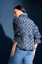 Dark Denim Fray Jacket