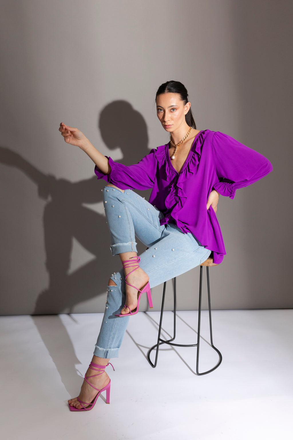 Purple Victoria Blouse