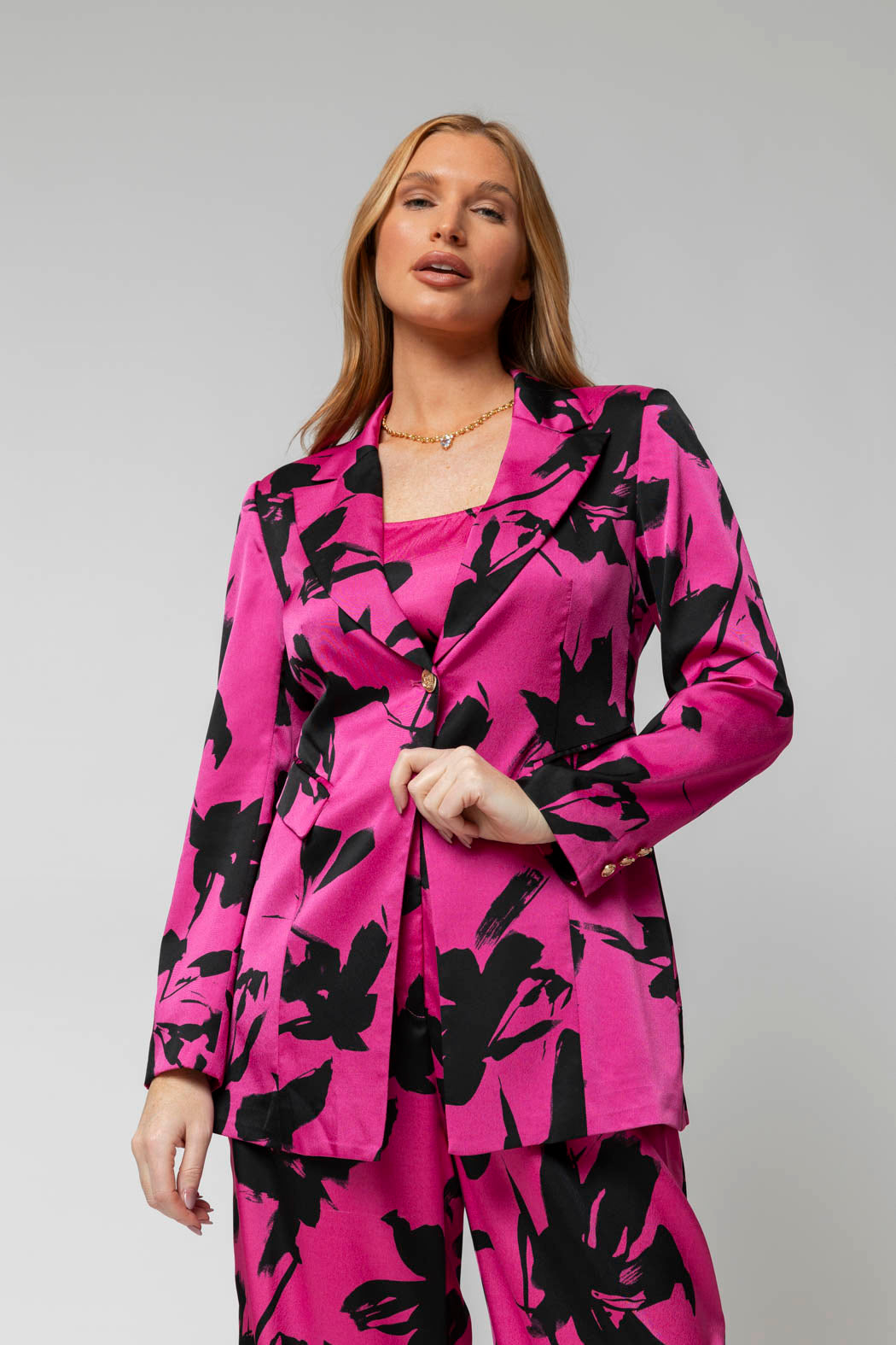 Pink / Black Summer Blazer