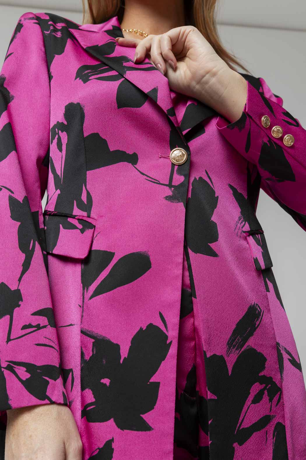 Pink / Black Summer Blazer