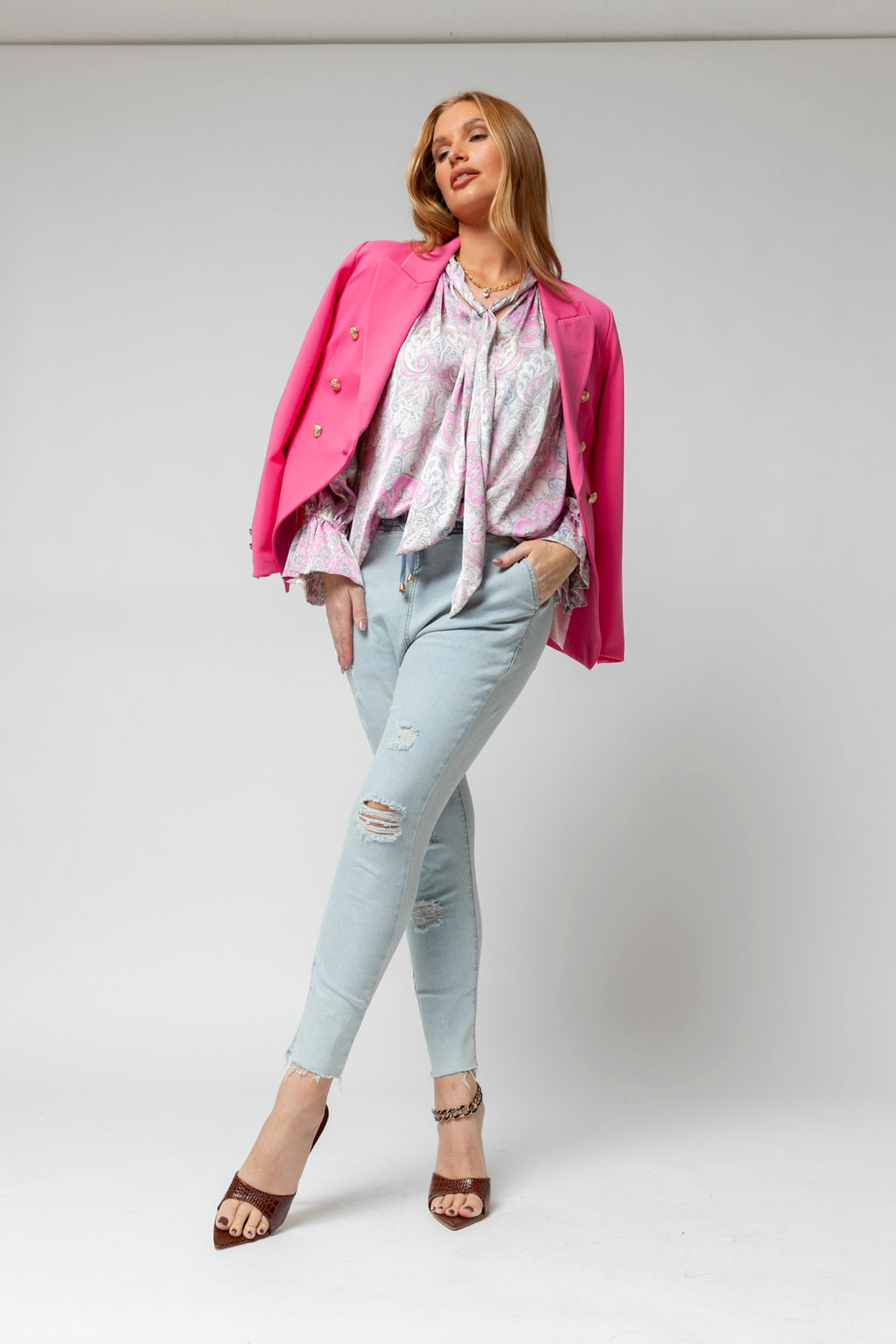 Pink Paisley Victoria Blouse