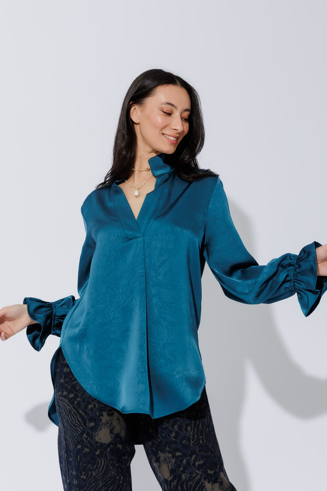 Teal Femme Blogger Shirt