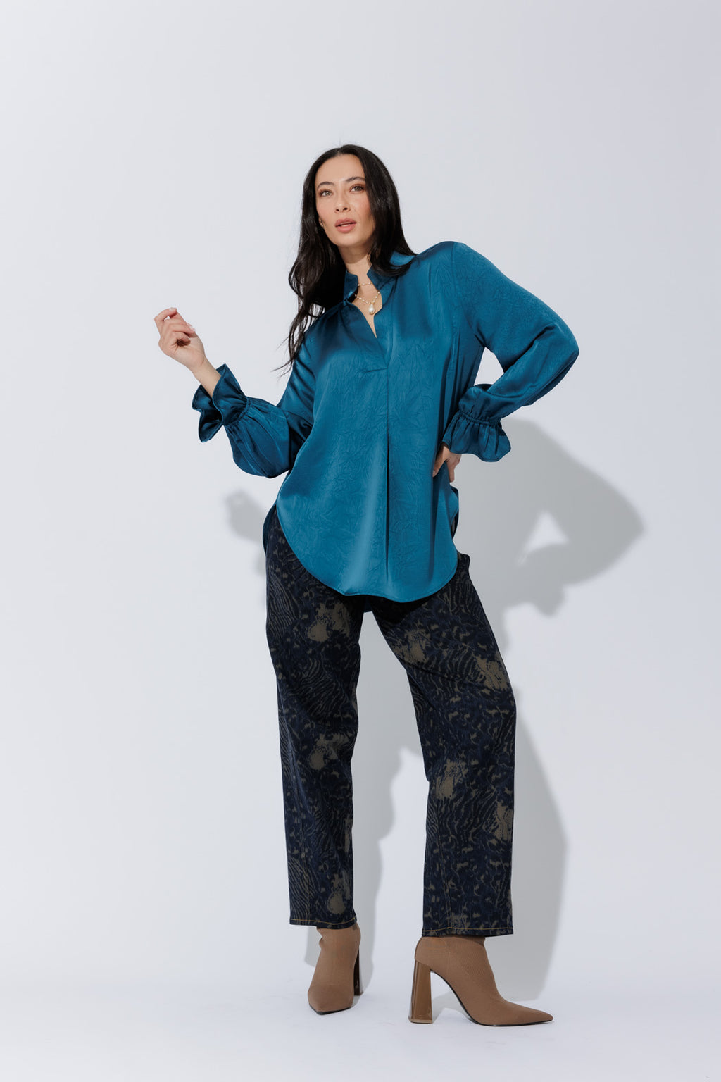 Teal Femme Blogger Shirt