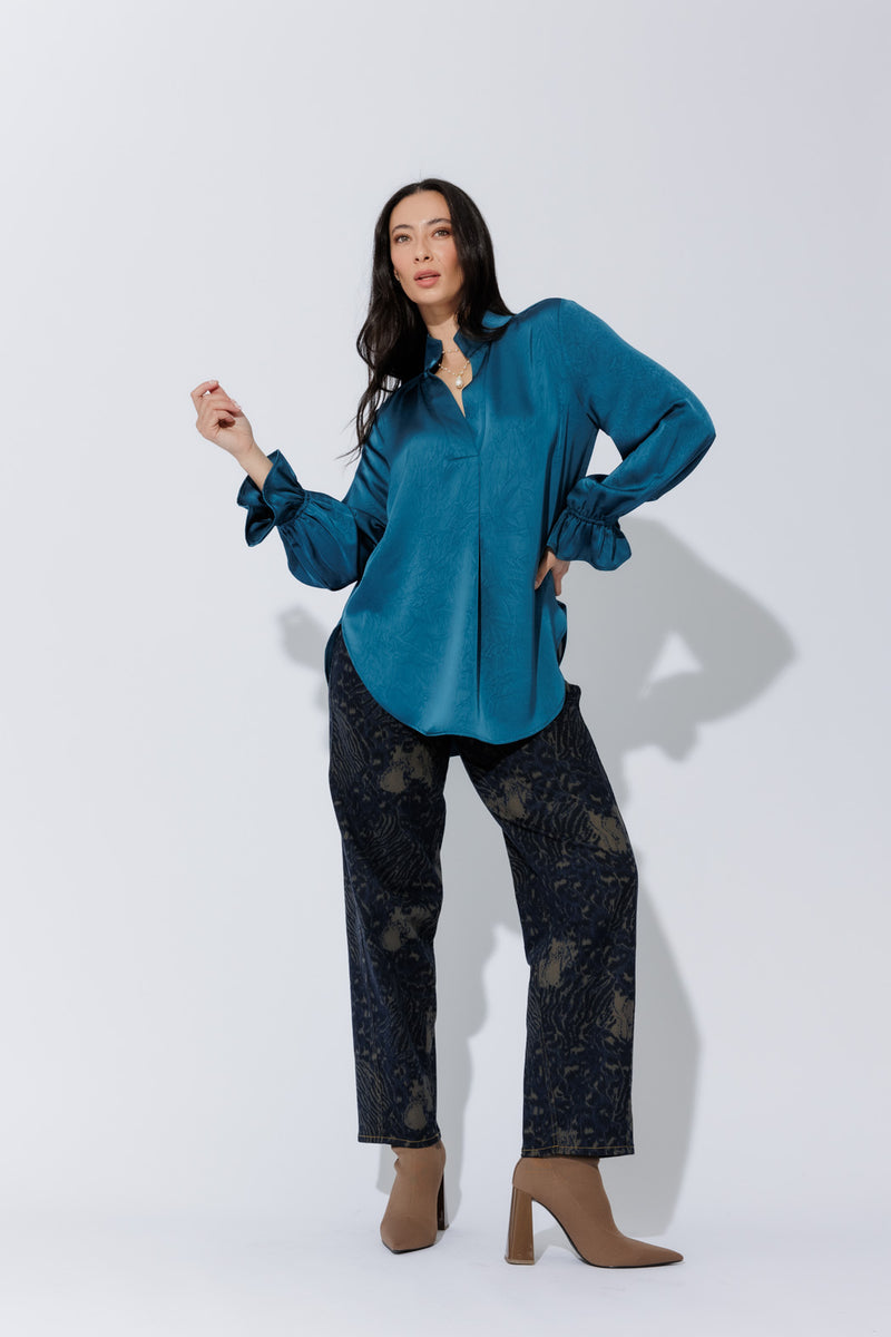 Teal Femme Blogger Shirt