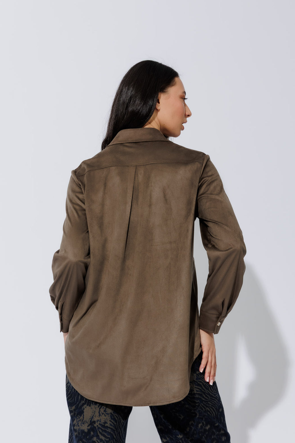 Khaki Suede Overshirt