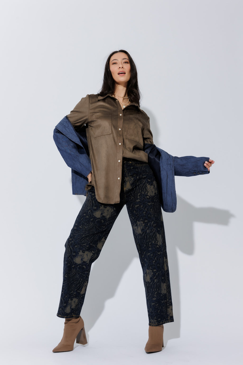 Khaki Suede Overshirt