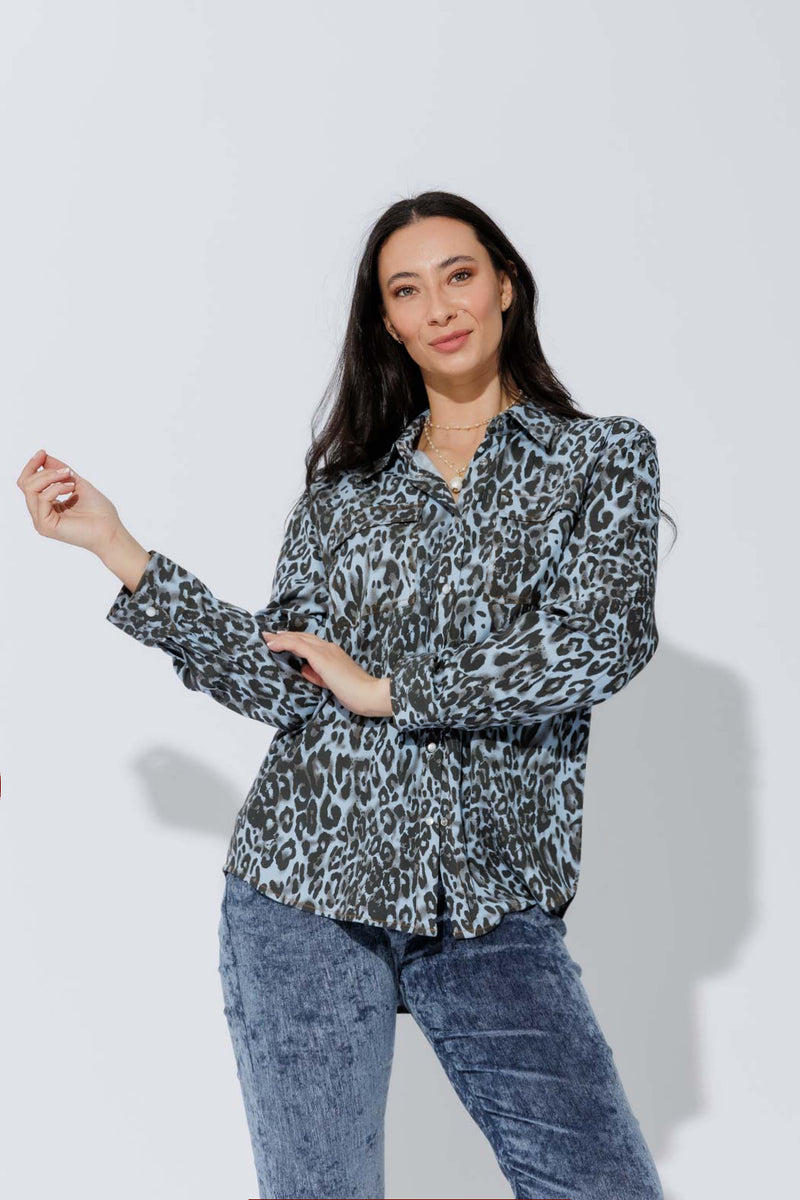 Chambray Animal Cargo Shirt