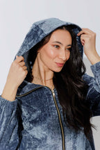 Cornflower Textured Zip Hoody S