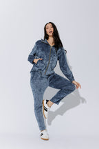 Cornflower Textured Slouch Pant