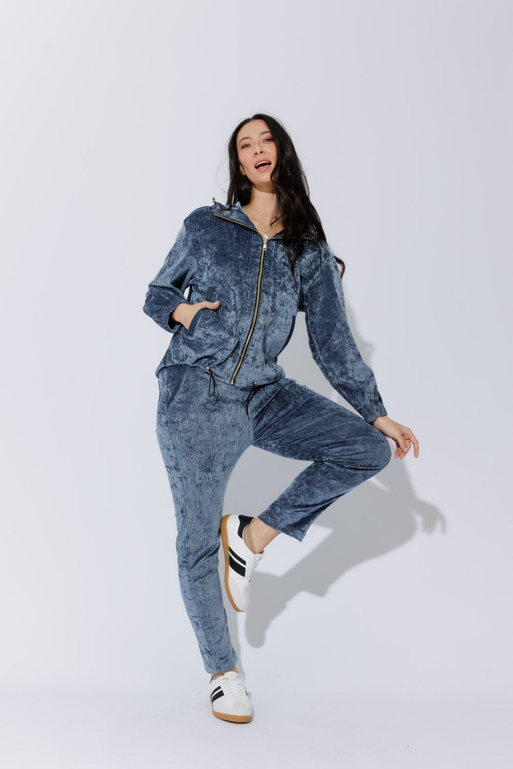 Cornflower Textured Slouch Pant