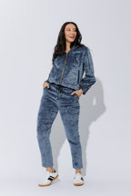 Cornflower Textured Slouch Pant