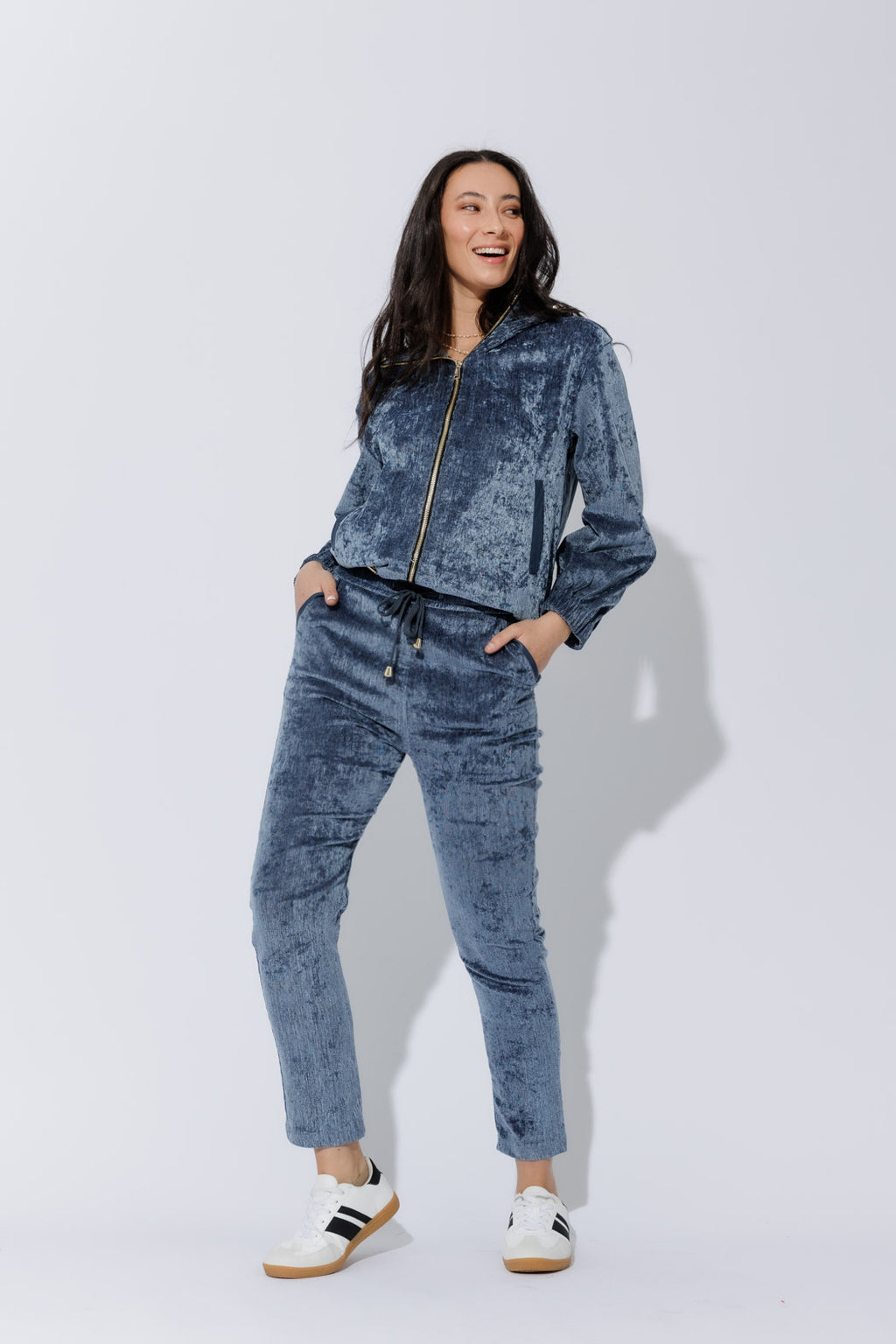 Cornflower Textured Slouch Pant