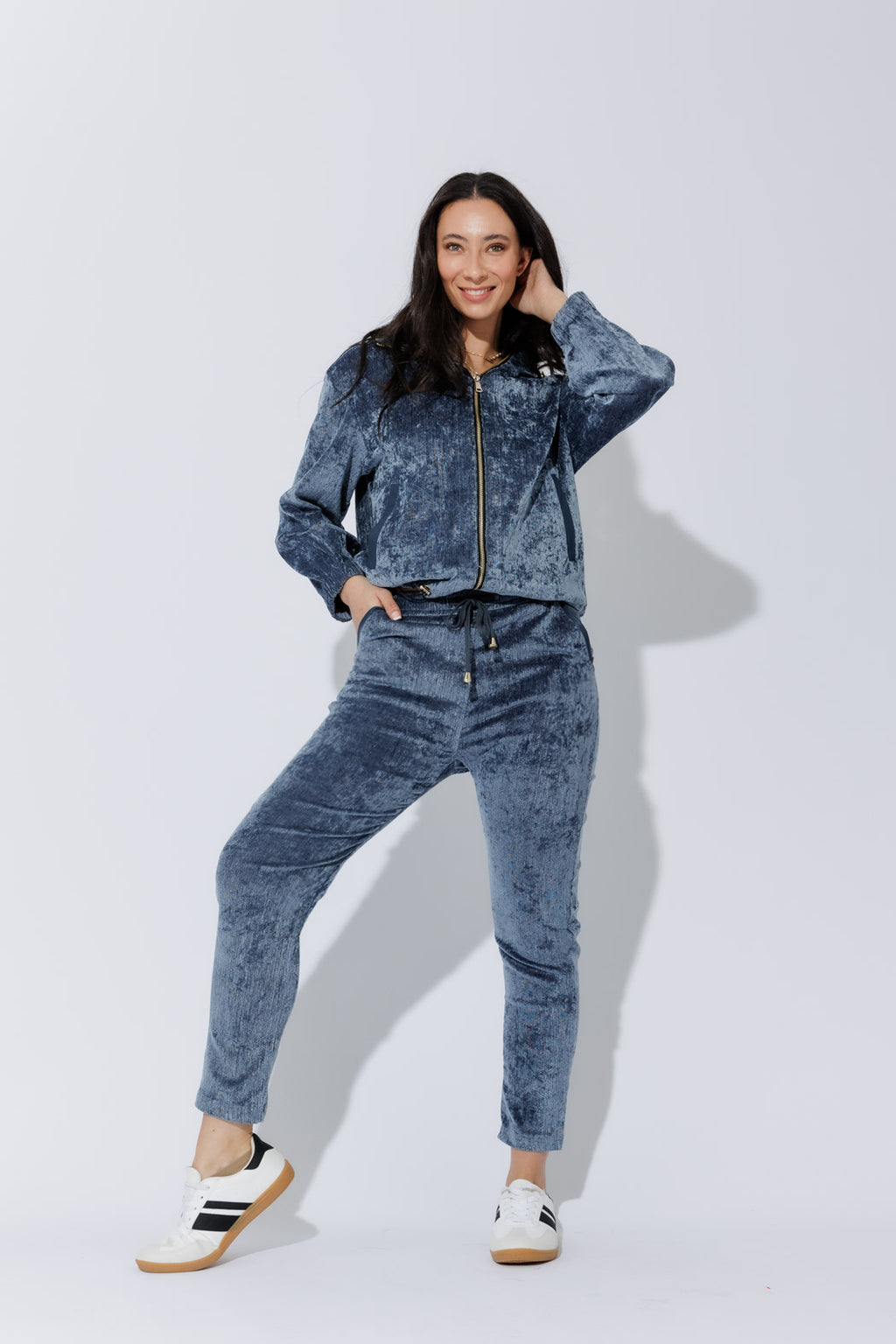 Cornflower Textured Slouch Pant