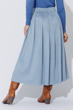Blue Suede Skirt