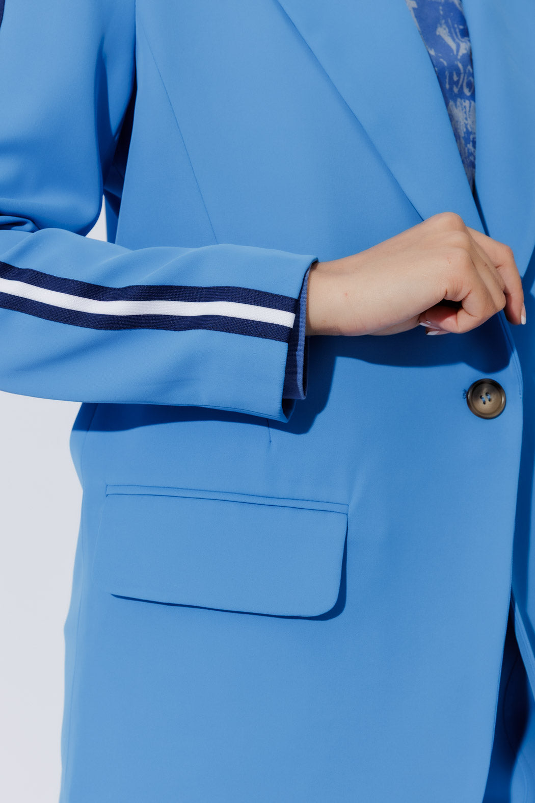 Sapphire Stripe Boyfriend Blazer
