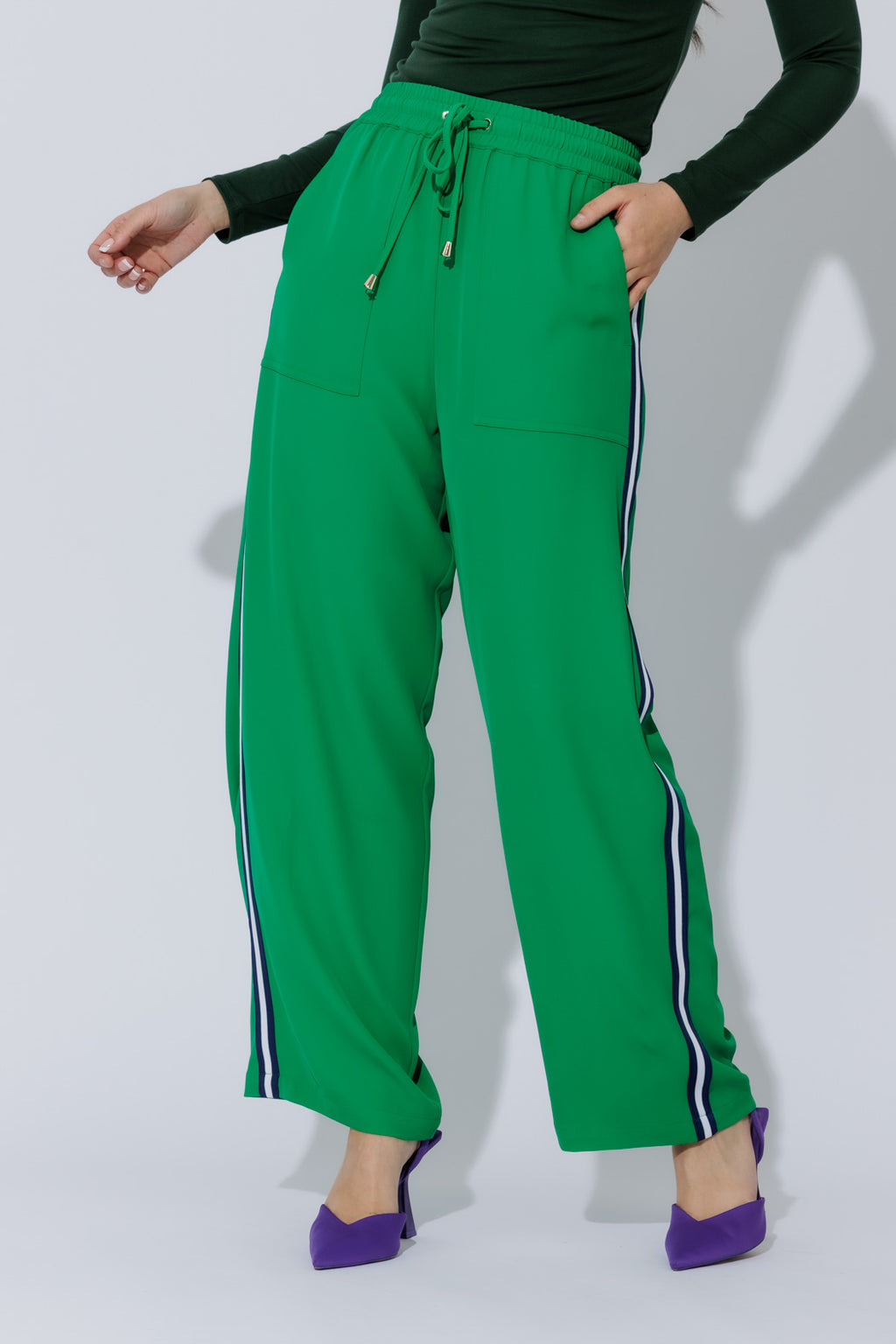 Green Side Stripe Pant