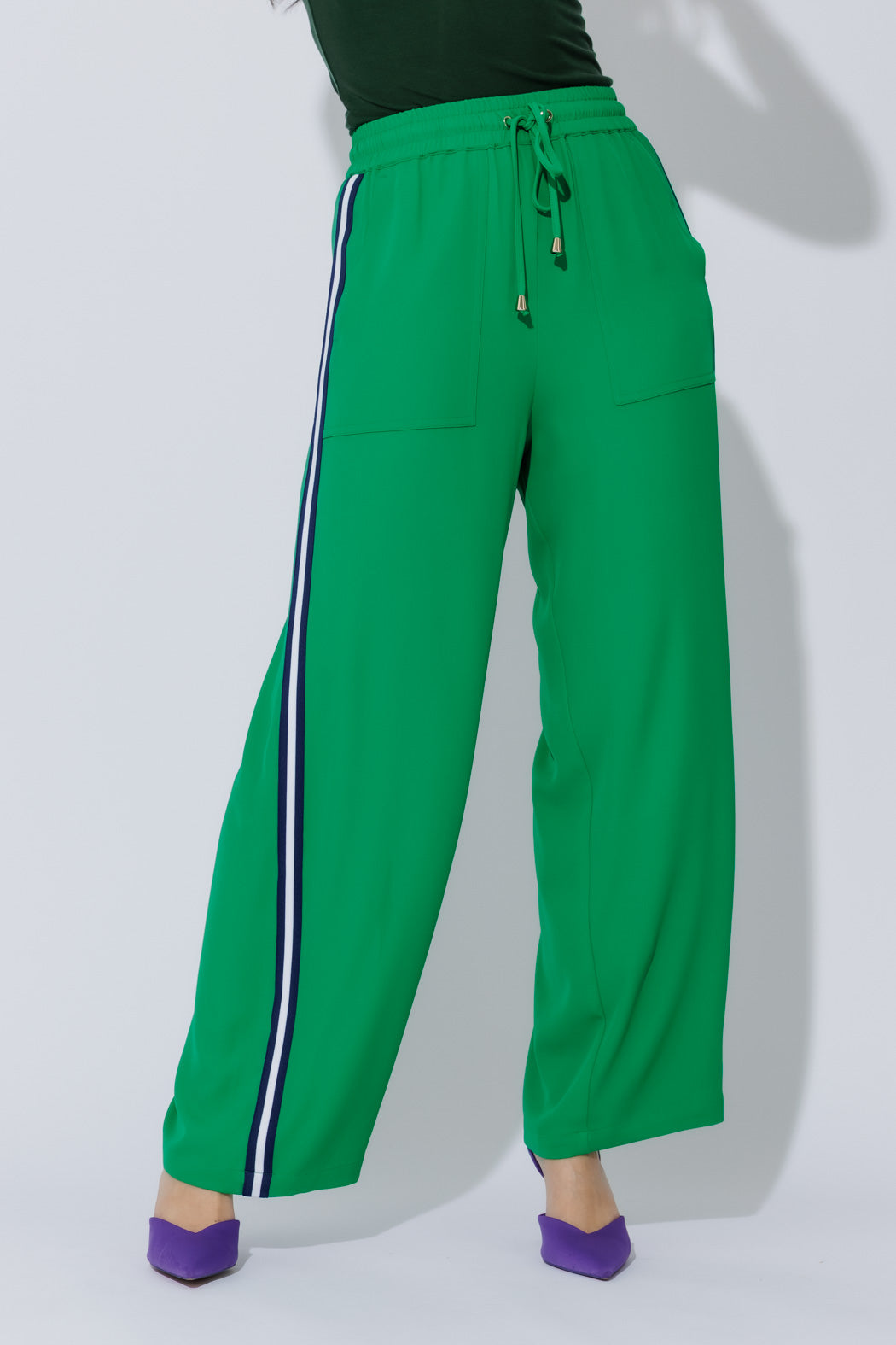 Green Side Stripe Pant