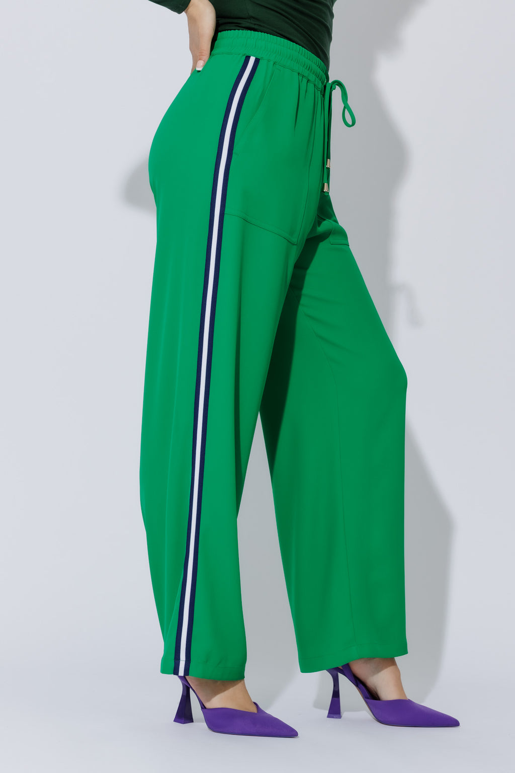 Green Side Stripe Pant