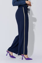 Navy Side Stripe Pant