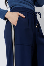 Navy Side Stripe Pant