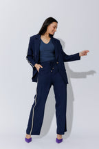 Navy Side Stripe Pant