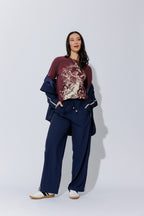 Burgundy Washed Cotton Street T-Shirt