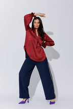 Burgundy Femme Blogger Shirt