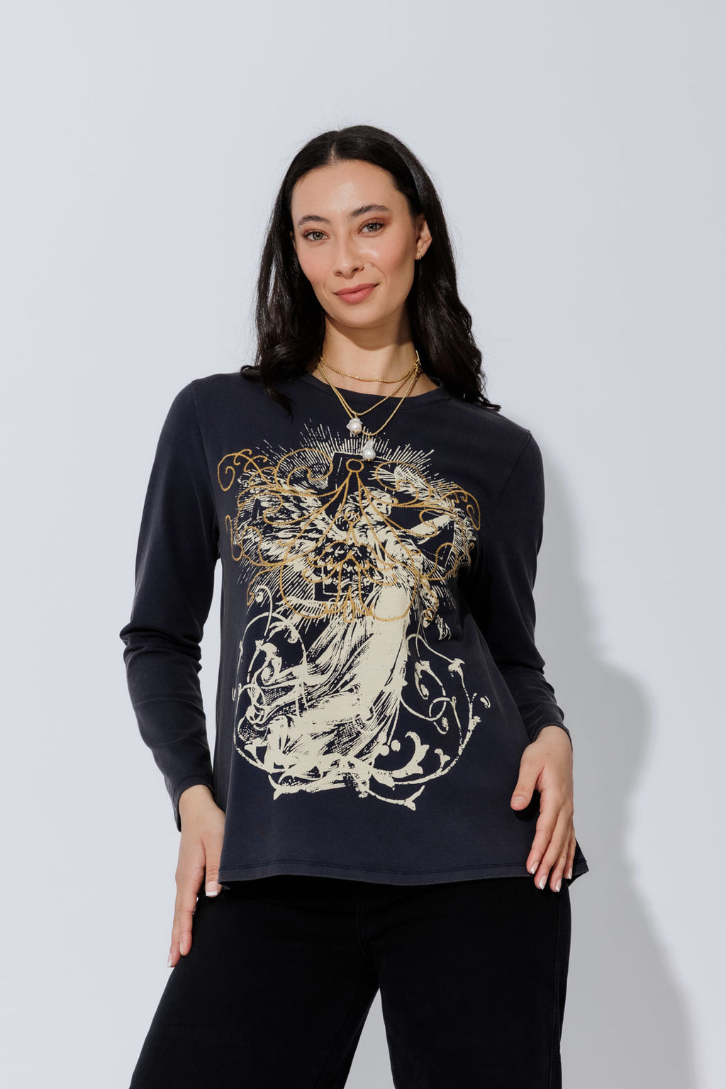 Navy Washed Cotton Street T-Shirt