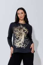 Navy Washed Cotton Street T-Shirt