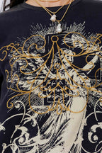 Navy Washed Cotton Street T-Shirt