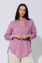 Pink Cupro Milan Blogger Shirt