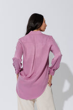 Pink Cupro Milan Blogger Shirt