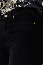 Black Denim Barrel Jean