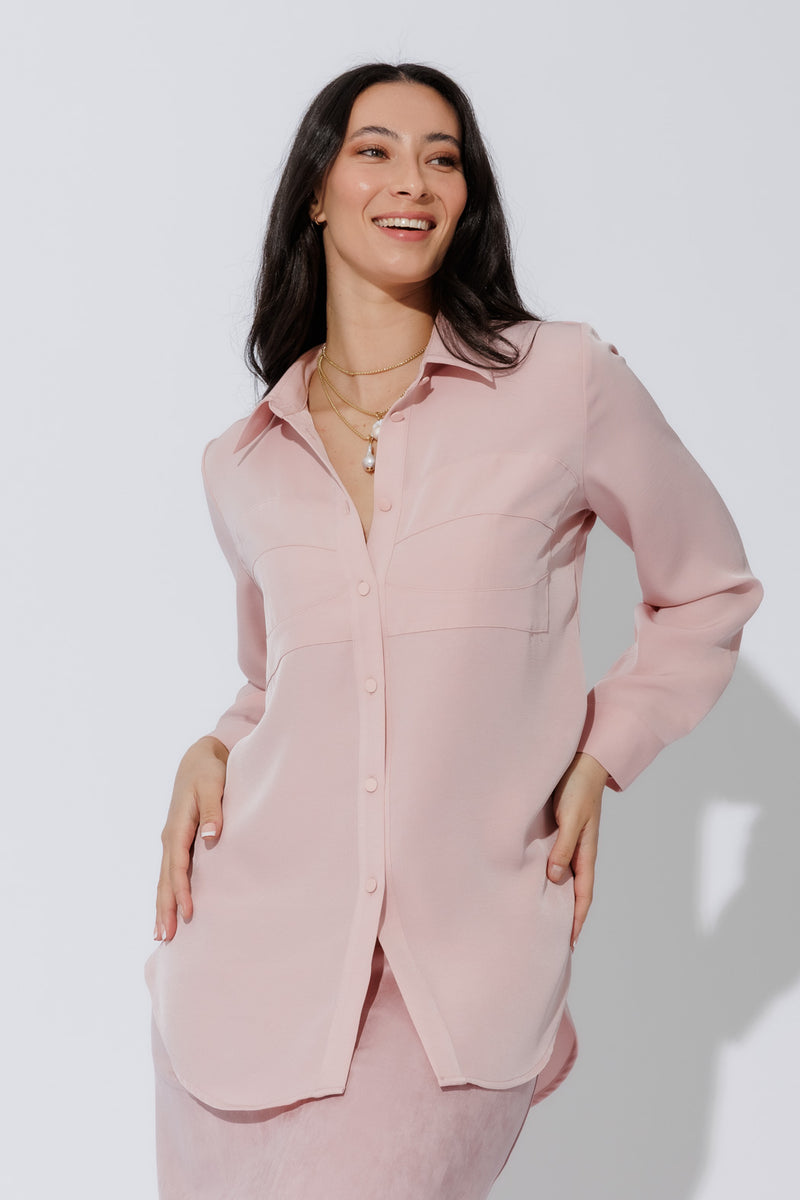 Pink Bustier Shirt