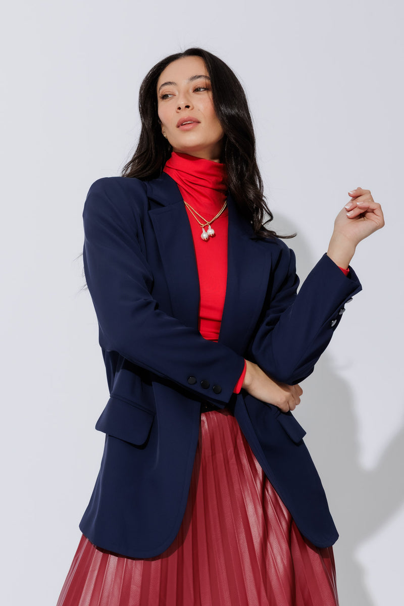 Navy Euro Nyc Blazer
