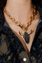 Gold Diamante Rodeo Necklace