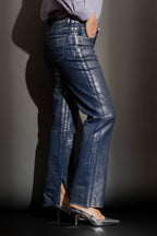 Silver Foil Denim Jean