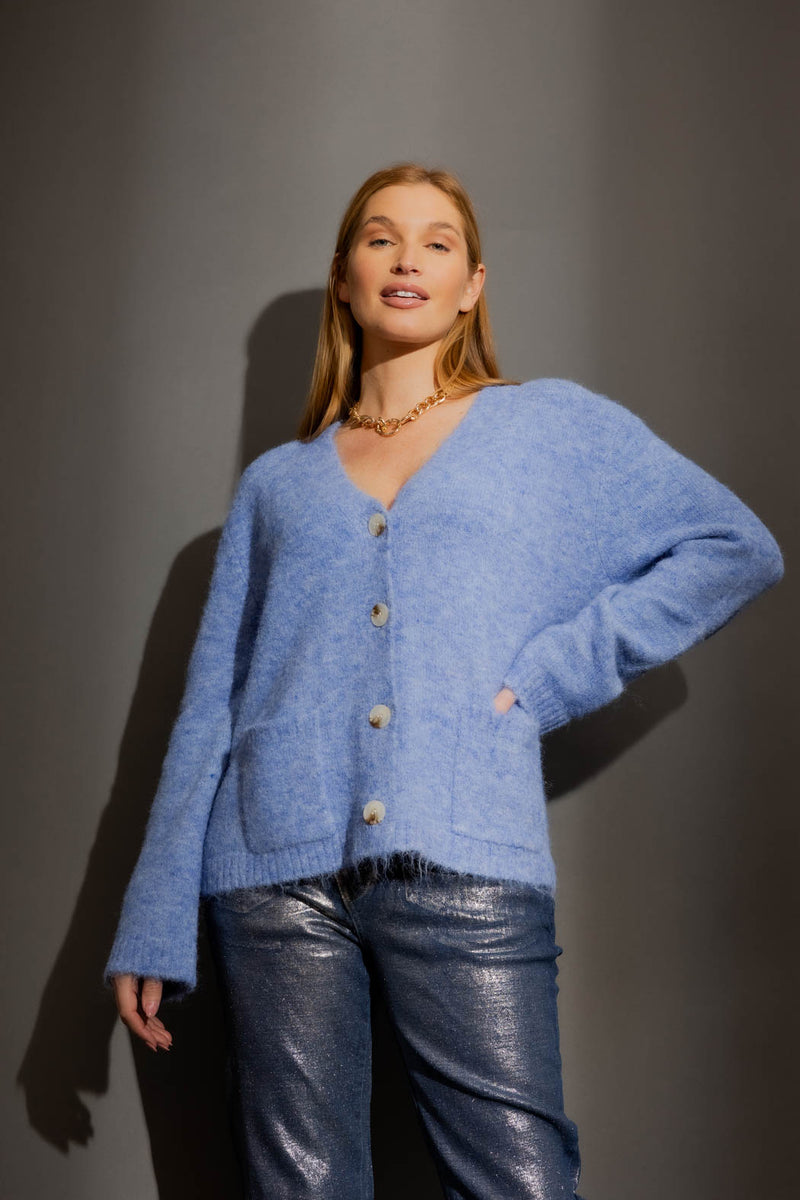 Cornflower Button Through Cardi Cornflower S