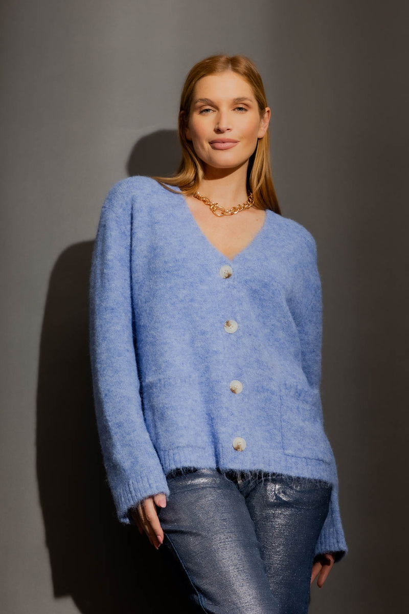 Cornflower Button Through Cardi Cornflower S