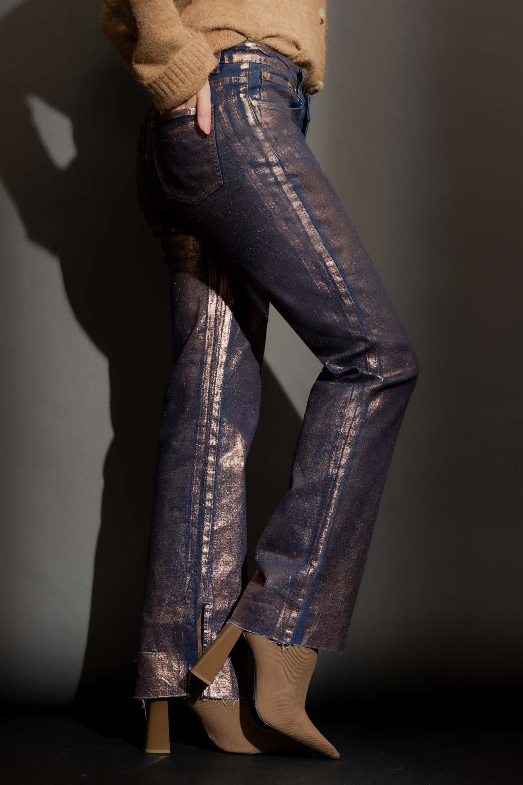 Copper Foil Denim Jean