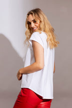 Pearls Cross T-shirt White