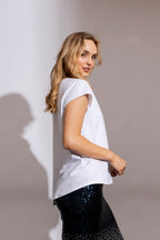 Crystal Cross T-shirt White